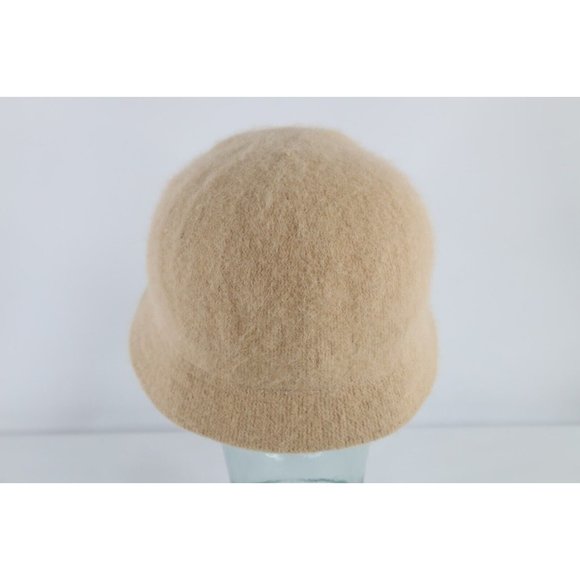 Vintage 90s Streetwear Blank Angora Blend Knit Bucket Hat Cap Beige Womens OS main image 7